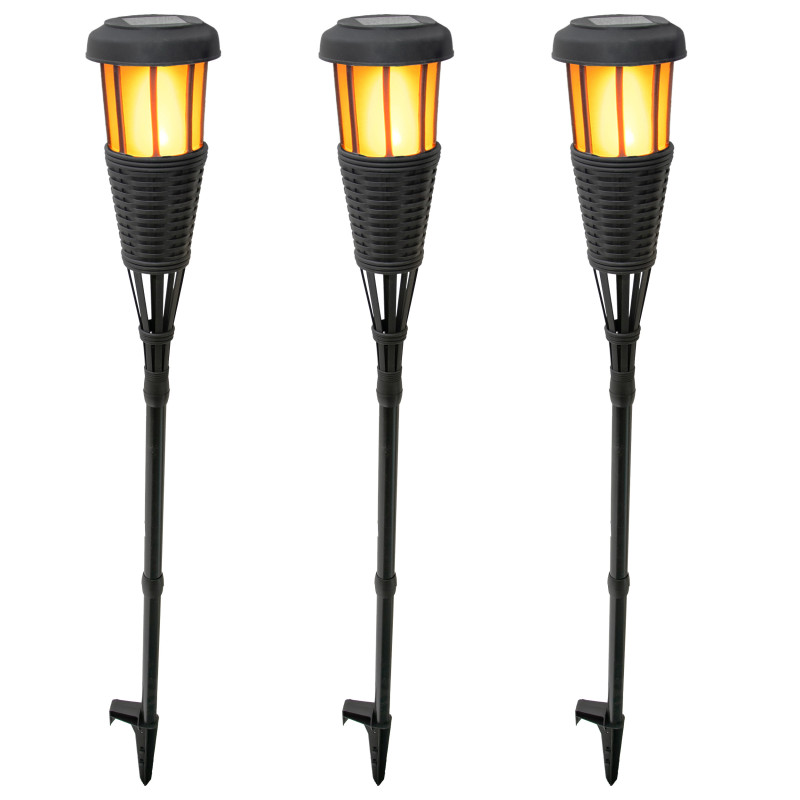 Pochodnia solarna 12,2x108cm lampa solarna z płomieniem - 3 sztuki