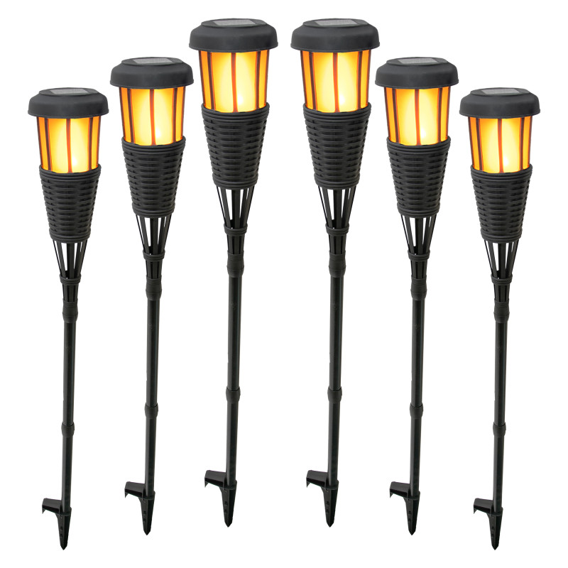 Pochodnia solarna 12,2x108cm lampa solarna z płomieniem - 6 sztuk