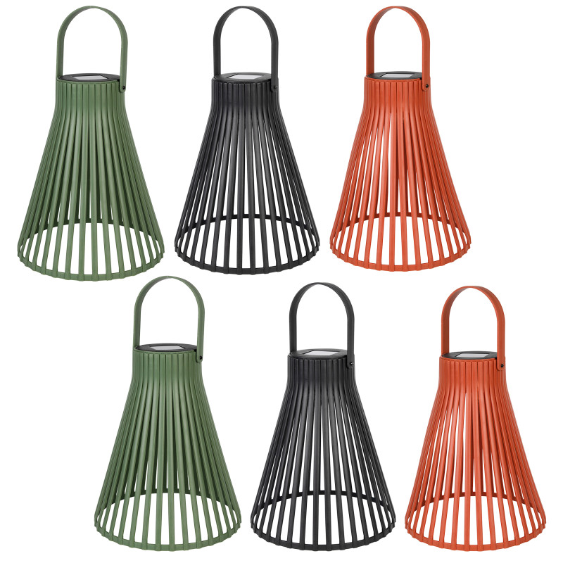Lampion ogrodowy Klosz świetlny Solarny do Ogrodu 26 cm - 6 sztuk