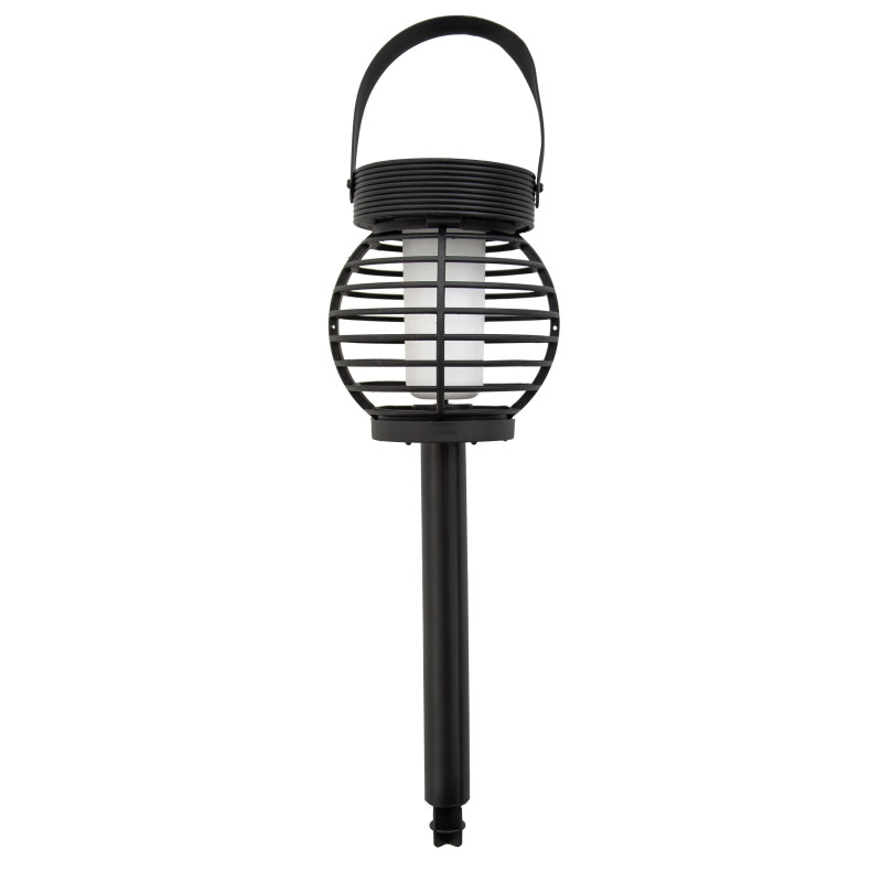 Latarnia solarna 9,5x38cm latarenka z uchwytem 2w1 wisząca stojąca - 3 sztuki