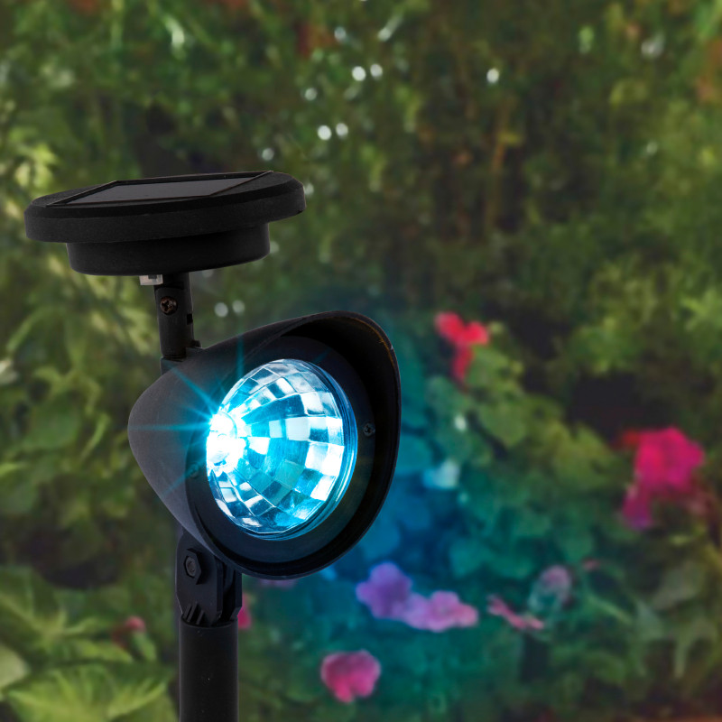 Lampa solarna 36 cm kolorowy reflektor - 3 sztuki