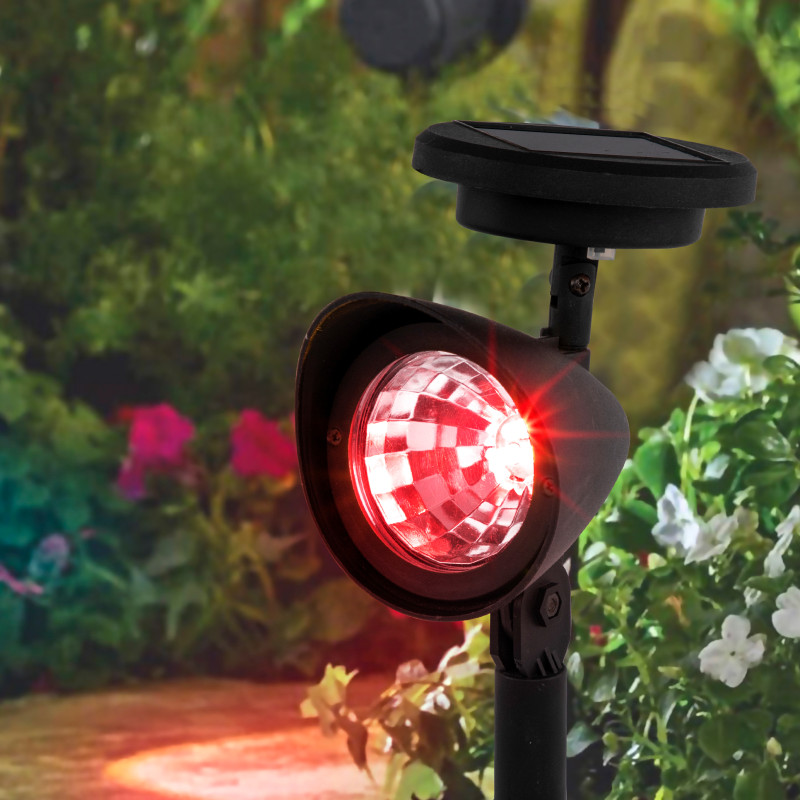 Lampa solarna 36 cm kolorowy reflektor - 3 sztuki