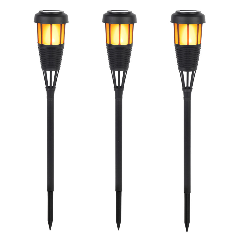 Pochodnia solarna 10x57,5cm lampa solarna z płomieniem - 3 sztuki