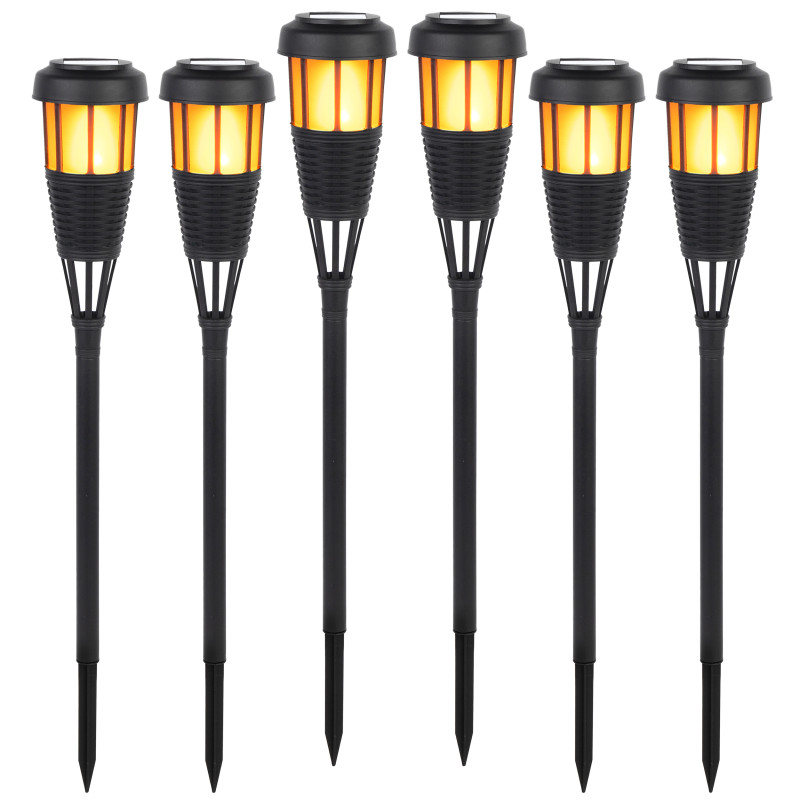 Pochodnia solarna 10x57,5cm lampa solarna z płomieniem - 6 sztuk