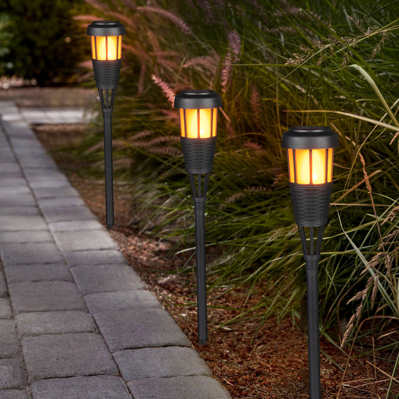 Pochodnia solarna 7,5x51cm lampa solarna z płomieniem - 3 sztuki