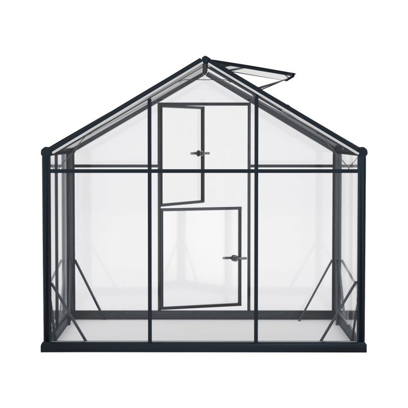 Szklarnia GLASS Szkło Hartowane 220x150cm L-3 Czarna 3,3m2