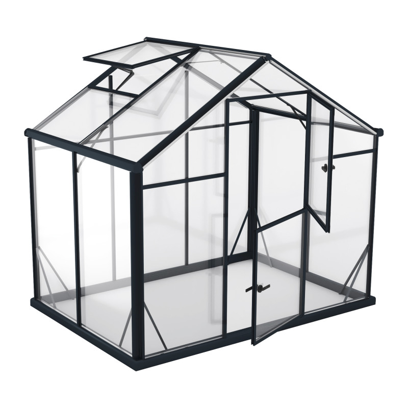 Szklarnia GLASS Szkło Hartowane 220x150cm L-3 Czarna 3,3m2