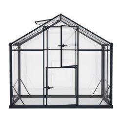 Szklarnia GLASS Szkło Hartowane 220x290cm L-7 Czarna 6,5m2