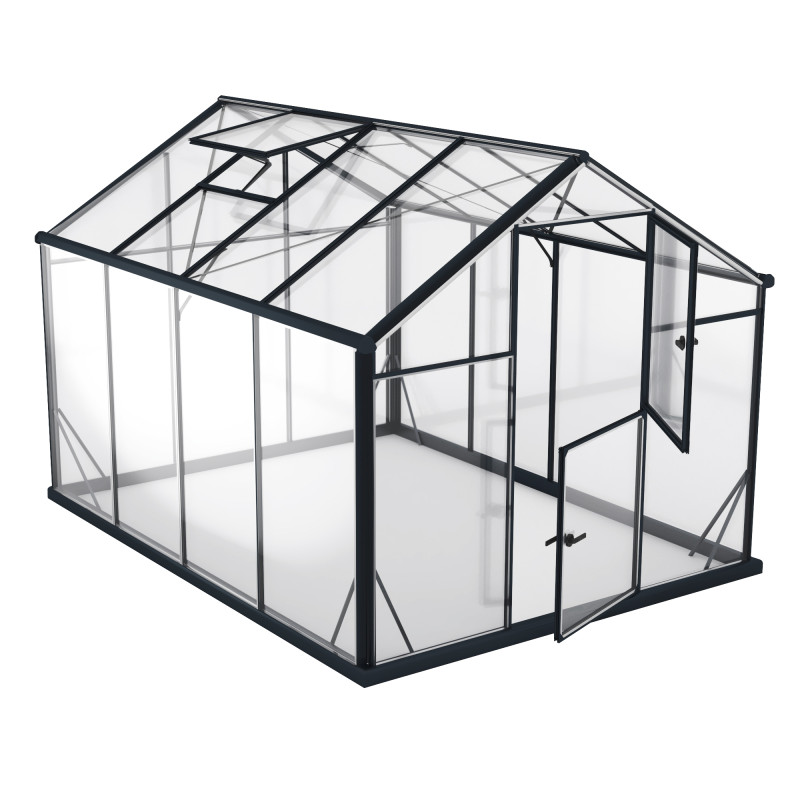 Szklarnia GLASS Szkło Hartowane 220x290cm L-7 Czarna 6,5m2