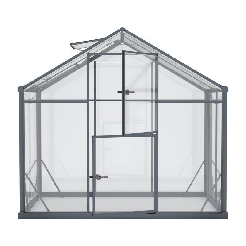 Szklarnia GLASS Szkło Hartowane 220x430cm L-10 Antracytowa 9,5m2