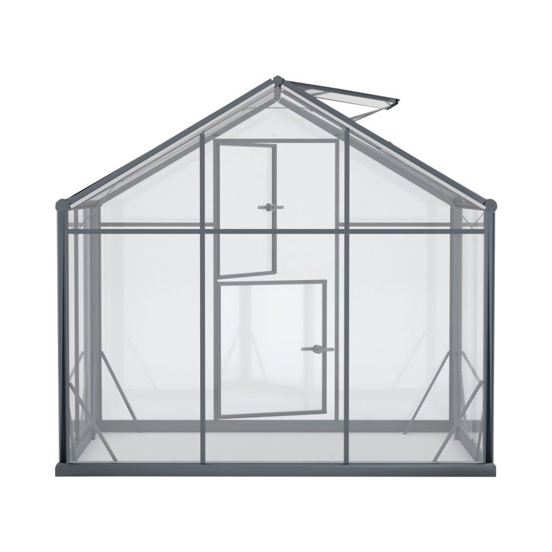 Szklarnia GLASS Szkło Hartowane 220x430cm L-10 Antracytowa 9,5m2