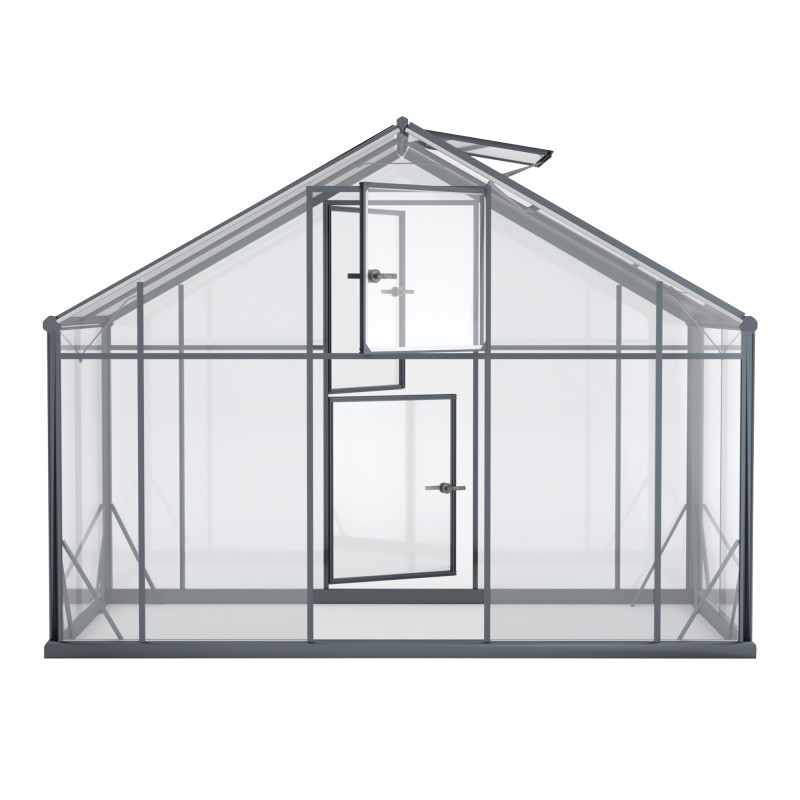 Szklarnia GLASS UP Szkło Hartowane 290x430cm XL-12 Antracytowa 12,5m2 H170