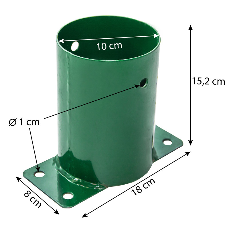 Okrągły Łącznik Ścienny do Huśtawki 10x10 cm Zielony