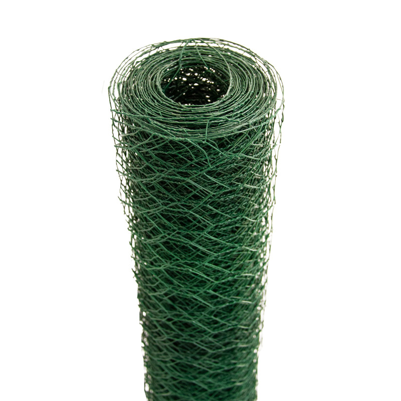 Siatka hexagonalna PCV zielona 0,5x10m ogrodzenie 25x25mm