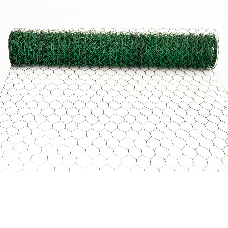 Siatka hexagonalna PCV zielona 0,5x10m ogrodzenie 25x25mm