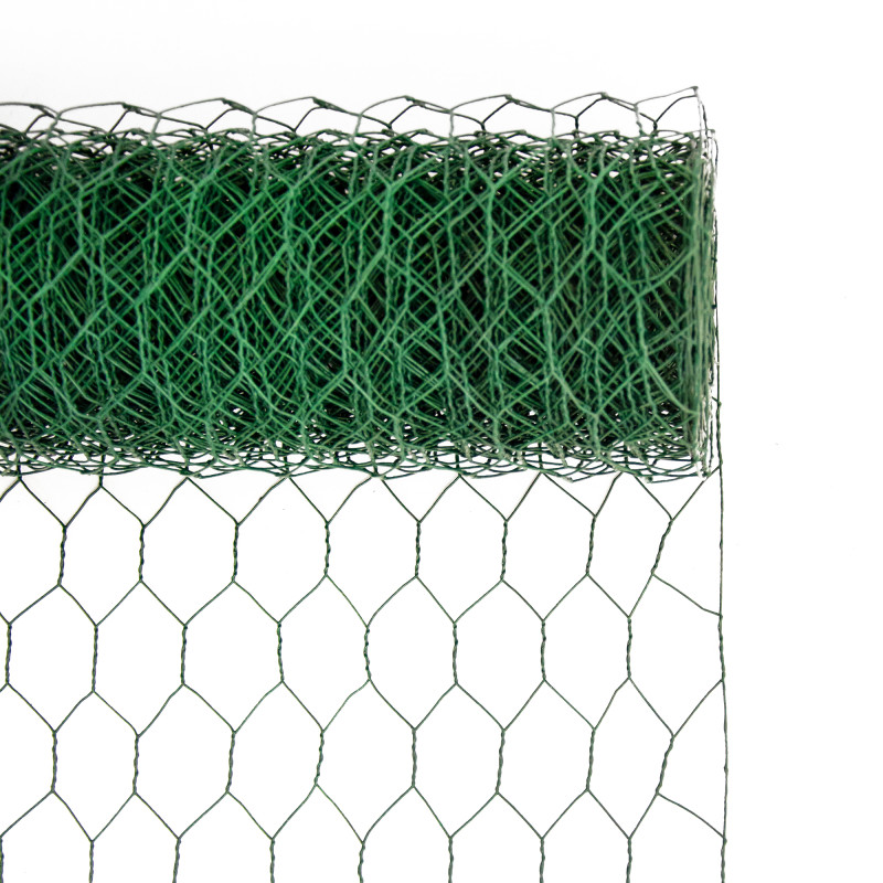 Siatka hexagonalna PCV zielona 0,5x10m ogrodzenie 25x25mm