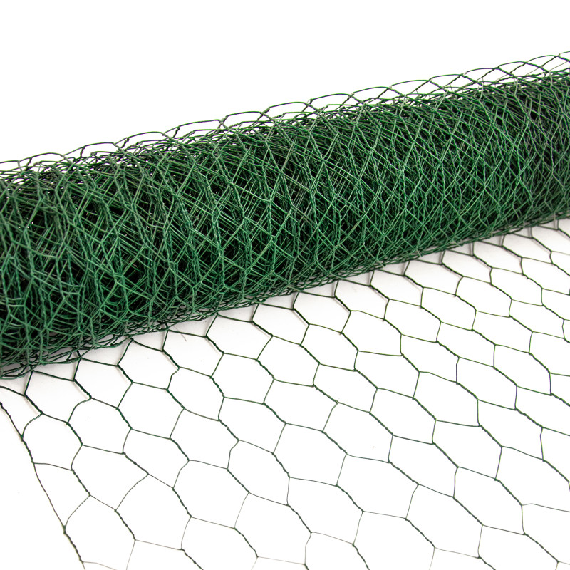Siatka hexagonalna PCV zielona 0,5x10m ogrodzenie 25x25mm