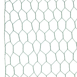 Siatka hexagonalna PCV zielona 0,5x10m ogrodzenie 25x25mm