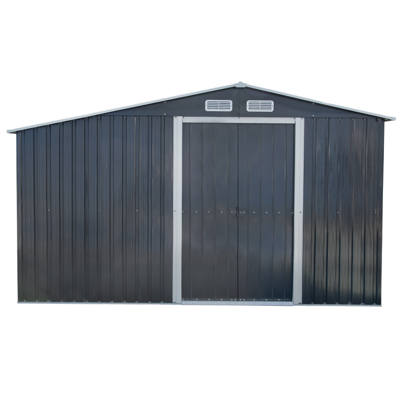 Stalowy domek narzędziowy 10m2 z drewutnią 324x313x149/190 narzędziownia blaszak