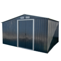 Stalowy domek narzędziowy z drewutnią 324x313x149/190 narzędziownia 10m2 blaszak