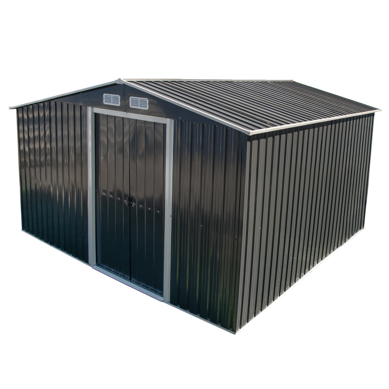 Stalowy domek narzędziowy 10m2 z drewutnią 324x313x149/190 narzędziownia blaszak