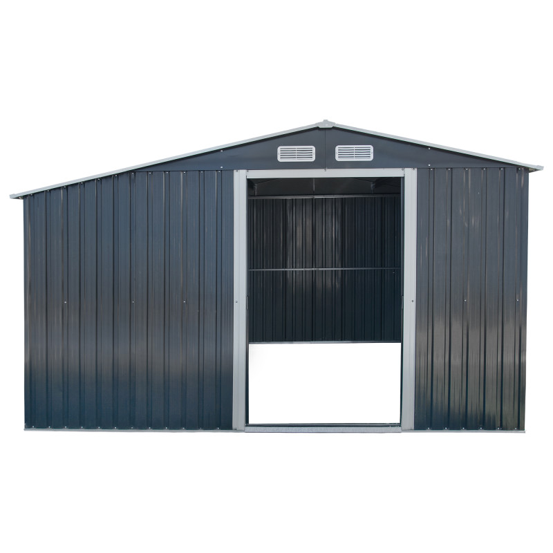 Stalowy domek narzędziowy 10m2 z drewutnią 324x313x149/190 narzędziownia blaszak