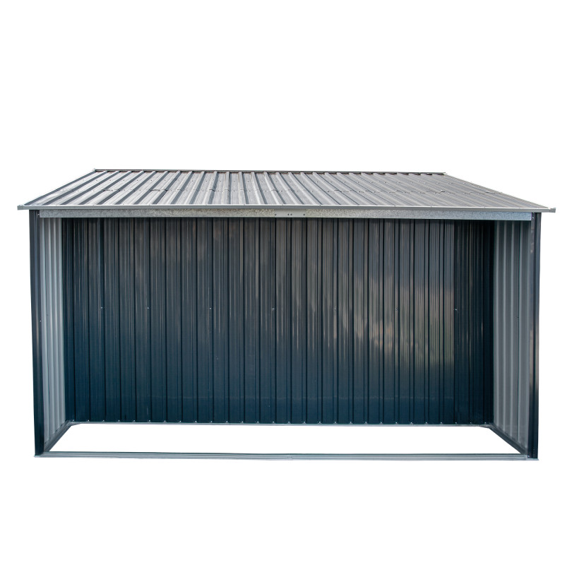 Stalowy domek narzędziowy 10m2 z drewutnią 324x313x149/190 narzędziownia blaszak