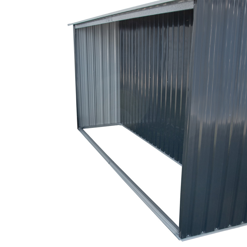 Stalowy domek narzędziowy 10m2 z drewutnią 324x313x149/190 narzędziownia blaszak