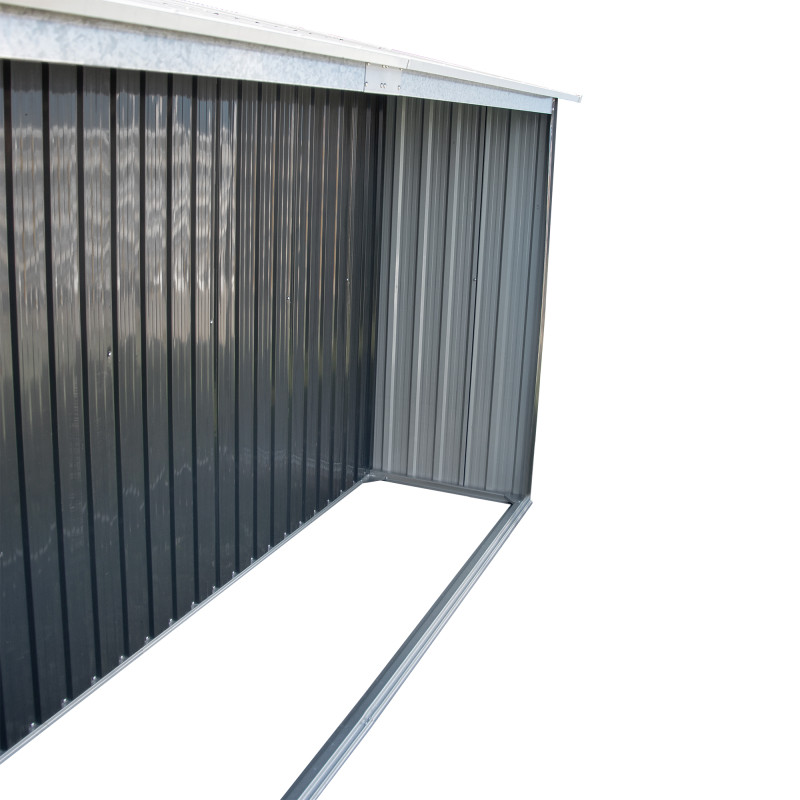 Stalowy domek narzędziowy 10m2 z drewutnią 324x313x149/190 narzędziownia blaszak