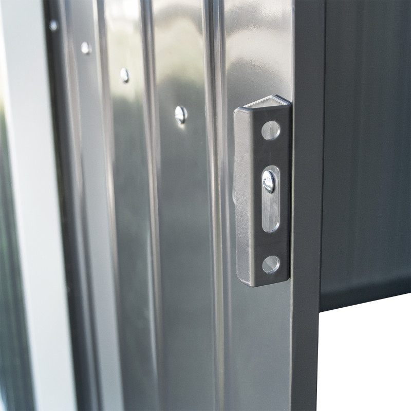 Stalowy domek narzędziowy 10m2 z drewutnią 324x313x149/190 narzędziownia blaszak