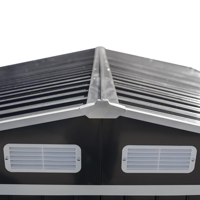 Stalowy domek narzędziowy 10m2 z drewutnią 324x313x149/190 narzędziownia blaszak