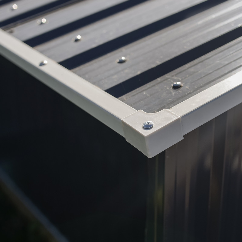 Stalowy domek narzędziowy 10m2 z drewutnią 324x313x149/190 narzędziownia blaszak