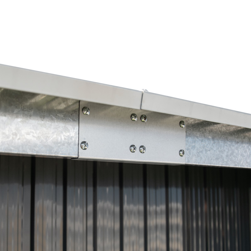 Stalowy domek narzędziowy 10m2 z drewutnią 324x313x149/190 narzędziownia blaszak