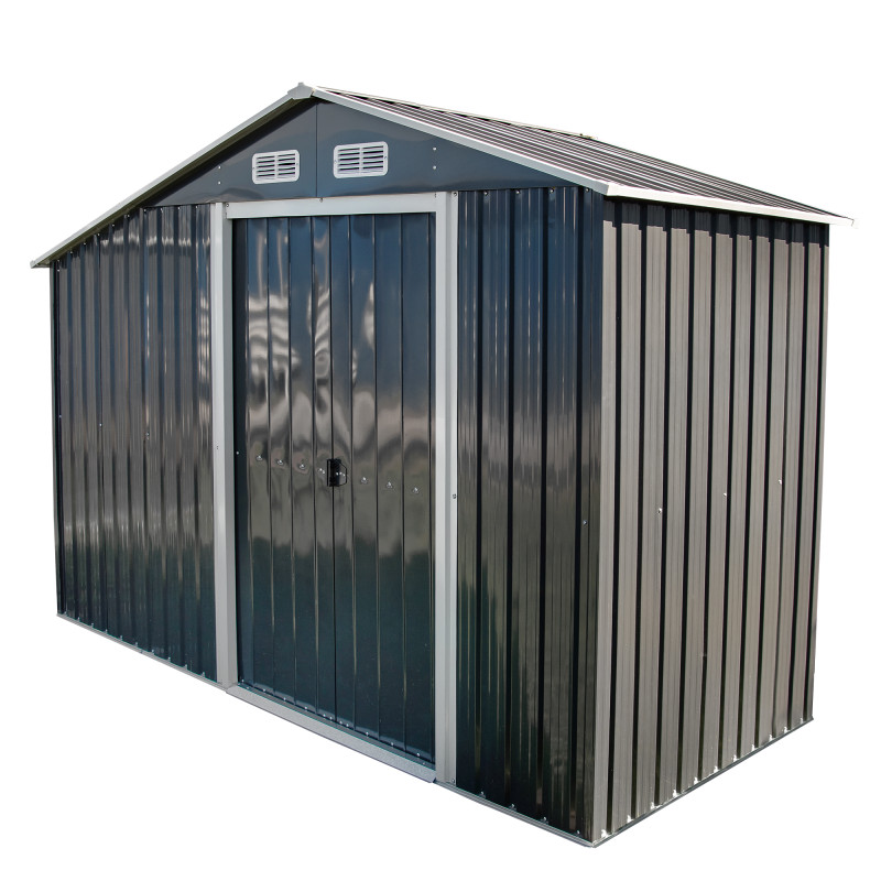 Stalowy domek narzędziowy 3,5m2 z drewutnią 130x279x196 narzędziownia blaszak