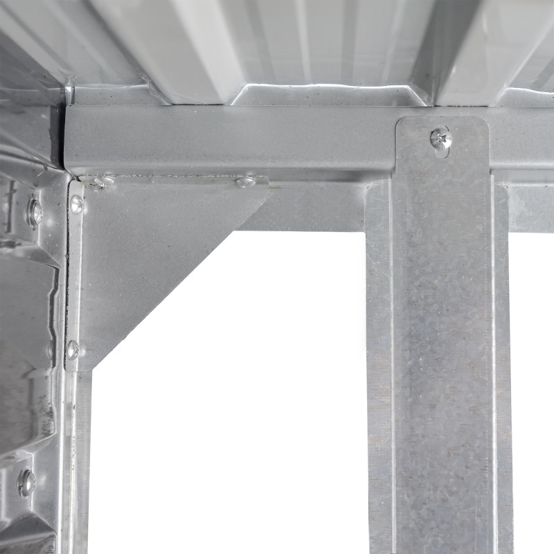 Stalowy domek narzędziowy 3,5m2 z drewutnią 130x279x196 narzędziownia blaszak