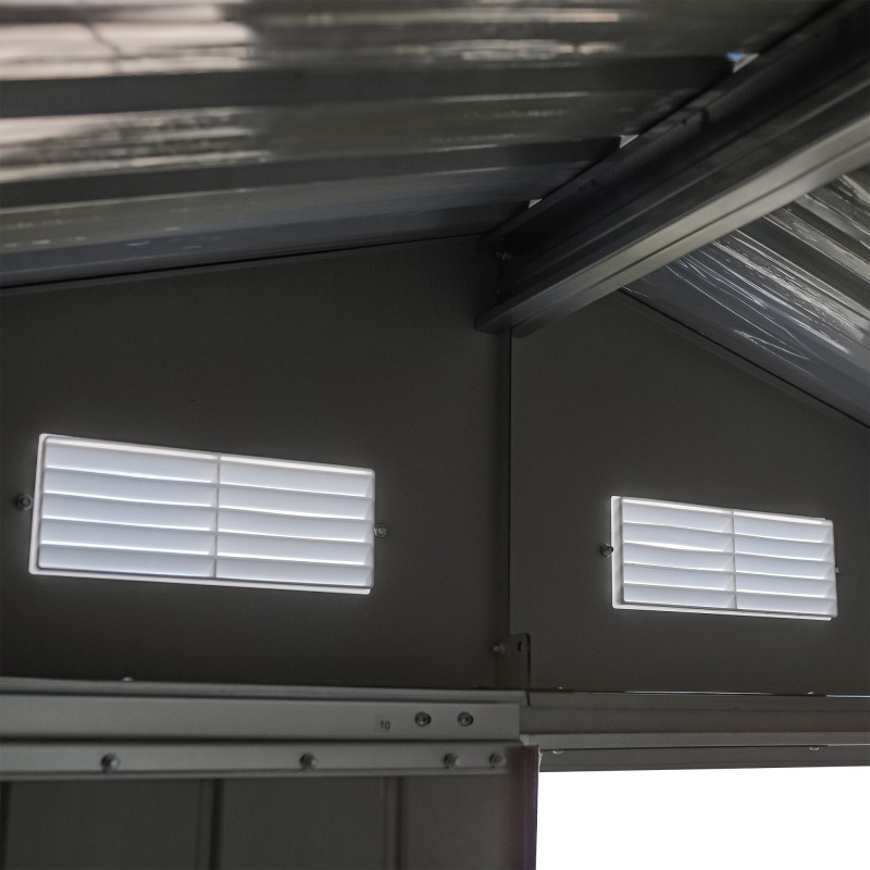 Stalowy domek narzędziowy 3,5m2 z drewutnią 130x279x196 narzędziownia blaszak