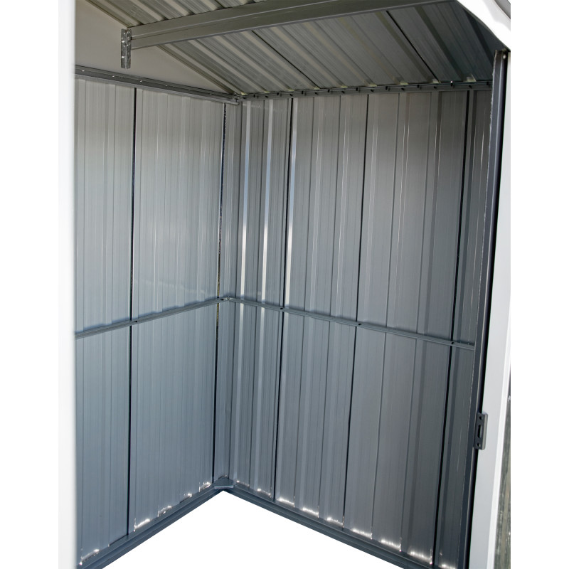 Stalowy domek narzędziowy 3,5m2 z drewutnią 130x279x196 narzędziownia blaszak