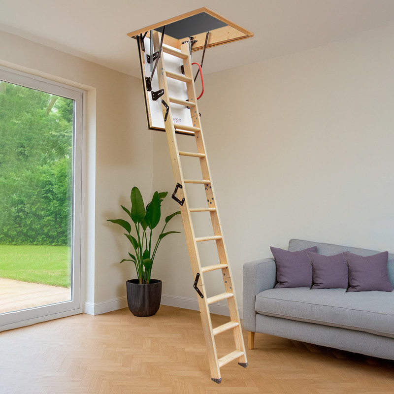 Drewniane schody strychowe EXTRA 90x60 46mm