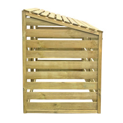 Drewniana podwójna obudowa na kosz do śmieci 240L