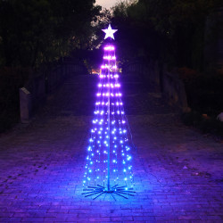 Choinka świecąca 250 LED 180cm Ø 60cm stelaż światełka APLIKACJA pilot