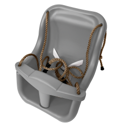 Siedzisko Kubełkowe Szare dla dzieci na plac zabaw