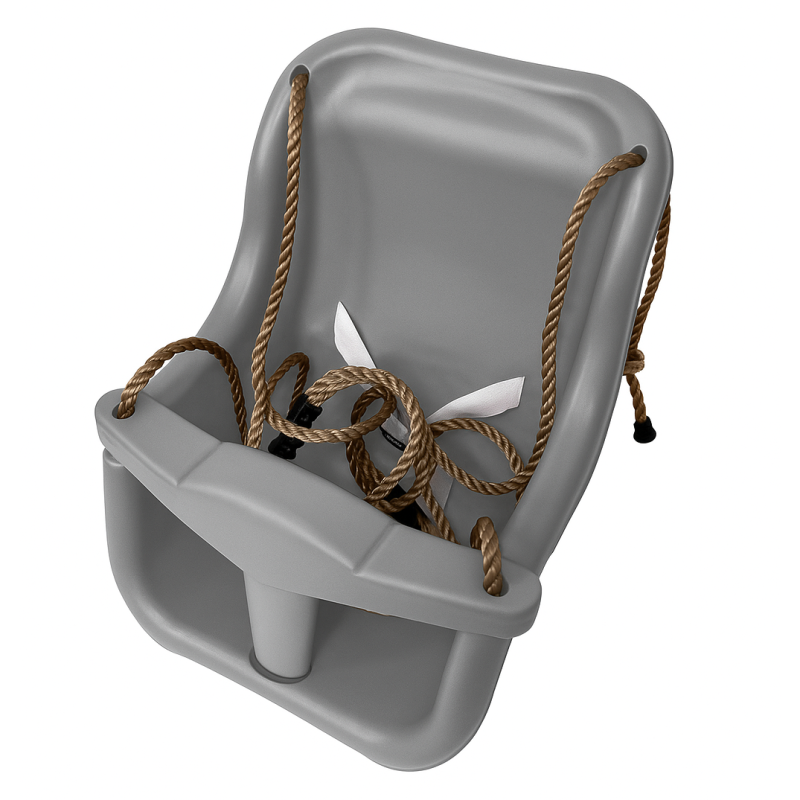 Siedzisko Kubełkowe Szare dla dzieci na plac zabaw