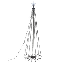 Choinka świecąca 250 LED 180cm Ø 60cm stelaż światełka APLIKACJA pilot