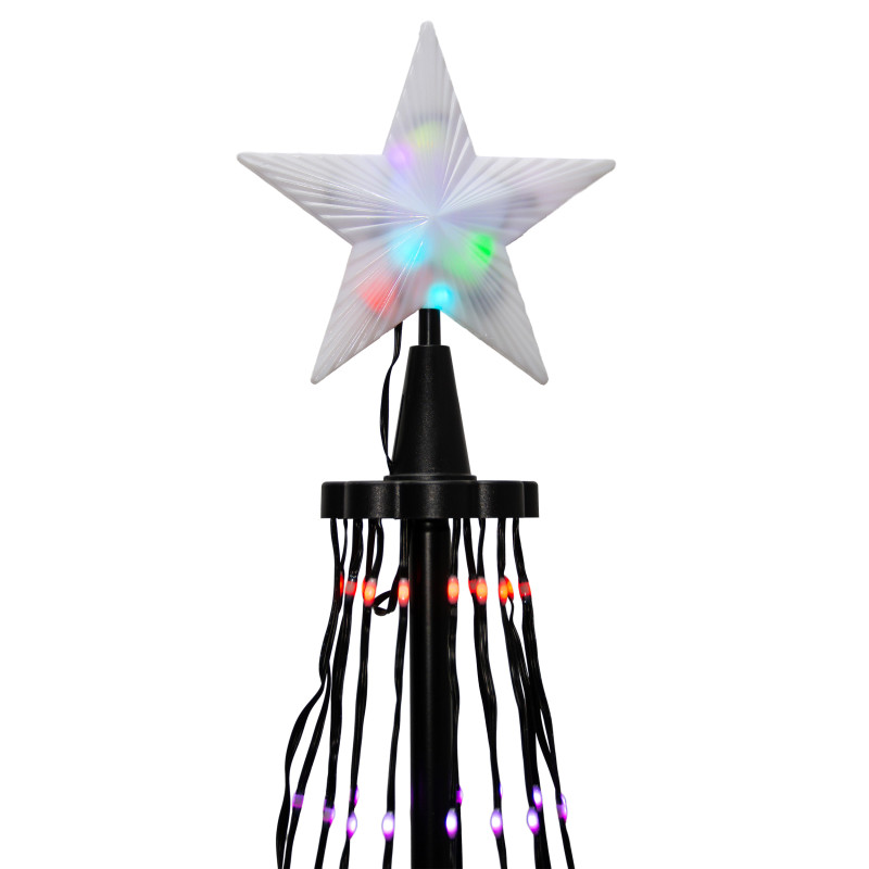 Choinka świecąca 250 LED 180cm Ø 60cm stelaż światełka APLIKACJA pilot