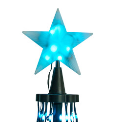 Choinka świecąca 340 LED 240 cm Ø 80 cm stelaż światełka APLIKACJA pilot