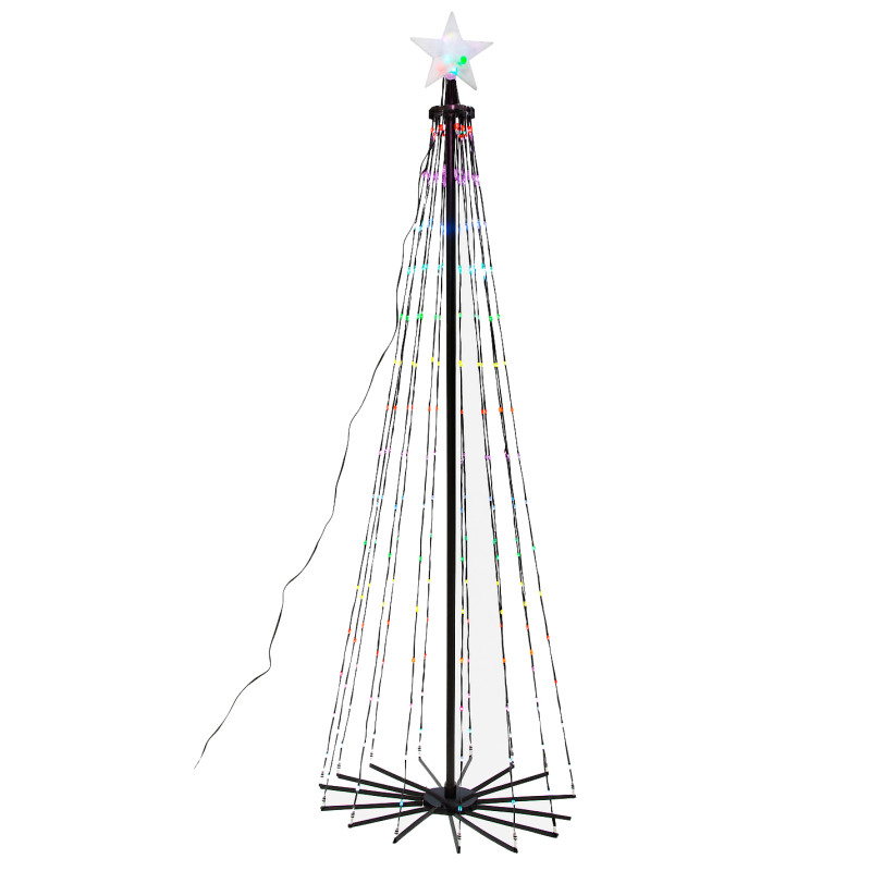 Choinka świecąca 430 LED 300 cm Ø 80 cm stelaż światełka APLIKACJA pilot