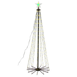 Choinka świecąca 430 LED 300 cm Ø 80 cm stelaż światełka APLIKACJA pilot