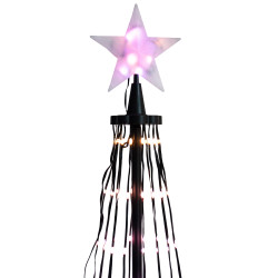 Choinka świecąca 430 LED 300 cm Ø 80 cm stelaż światełka APLIKACJA pilot