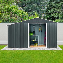 Stalowy domek narzędziowy 6m2 z drewutnią 196x322x196 cm narzędziownia blaszak