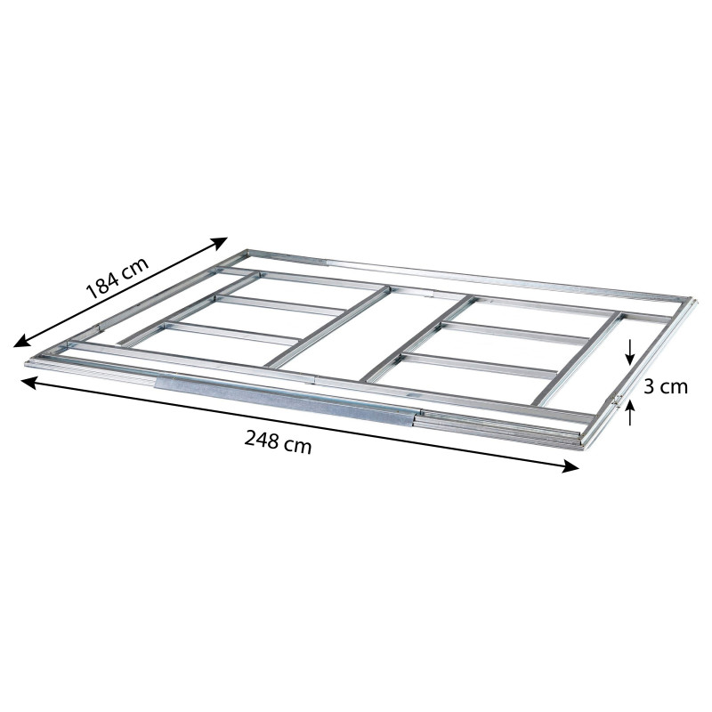 Baza 184x248x3 cm do Domku Stalowego 6m2 z drewutnią